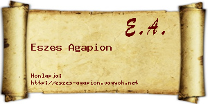 Eszes Agapion névjegykártya